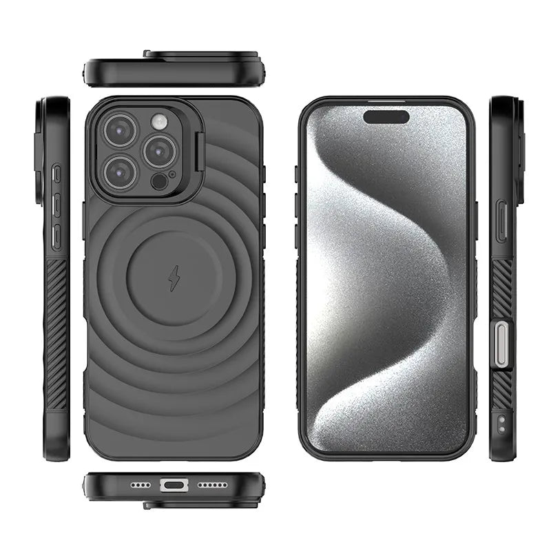 Magsafe Magnetic Slide Lens Stand Holder Case For iphone