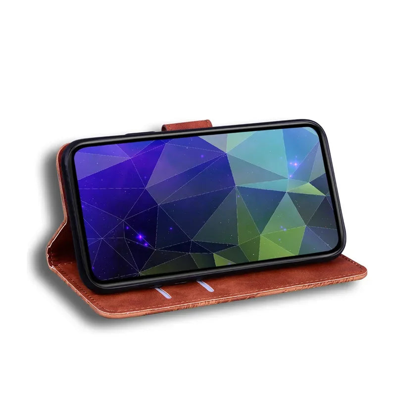 Tiger Pattern Leather Wallet Case For iPhone