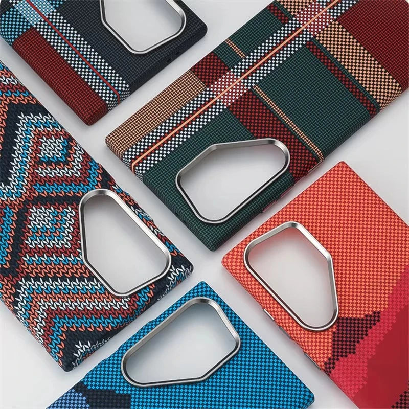 Thin Carbon Fibre Relief MagSafe Case for Samsung