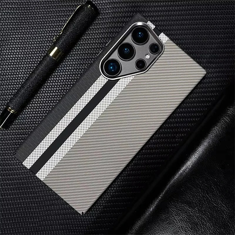 Thin Carbon Fibre Relief MagSafe Case for Samsung