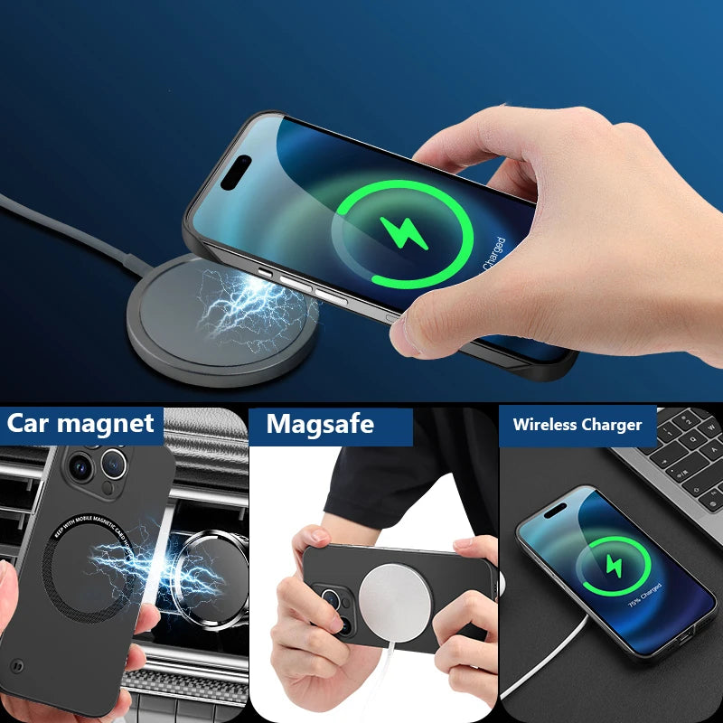 Ultra Thin Frameless For Magsafe Magnetic Case For iPhone