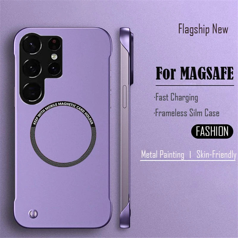 Ultra Thin Frameless Magnetic Case For Magsafe Samsung