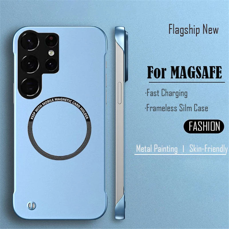 Ultra Thin Frameless Magnetic Case For Magsafe Samsung