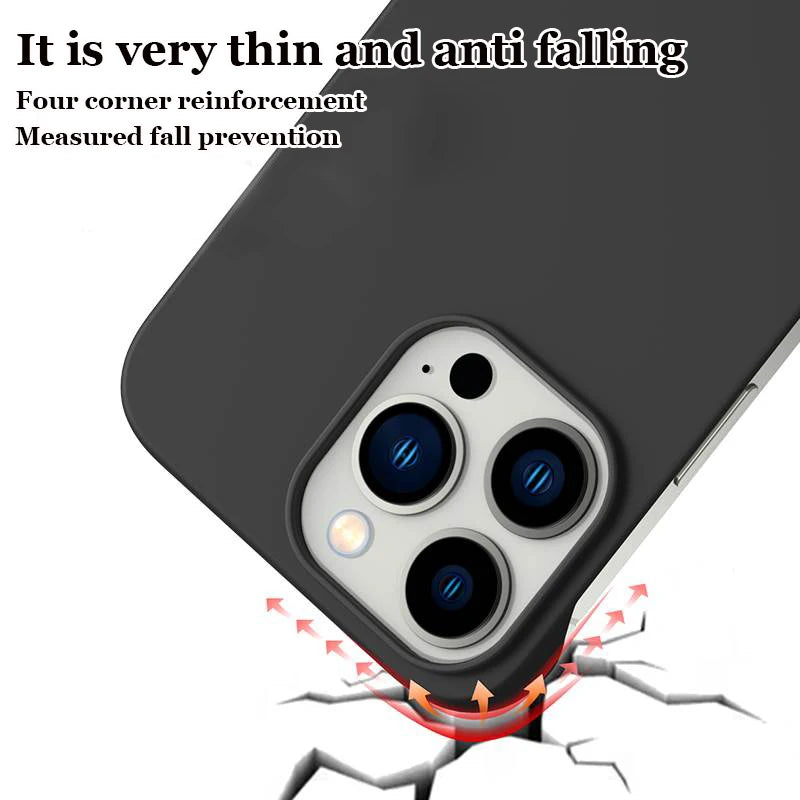Ultra Thin Frameless PC Shockproof Hard Phone Case For iPhone