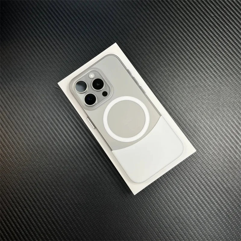 Ultra-thin frosted Hit Color Splicing detachable magnetic  case For iphone