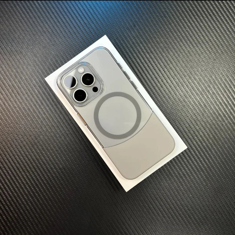 Ultra-thin frosted Hit Color Splicing detachable magnetic  case For iphone