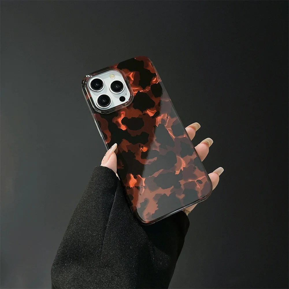 Vintage Leopard Print Fashion Case For iPhone