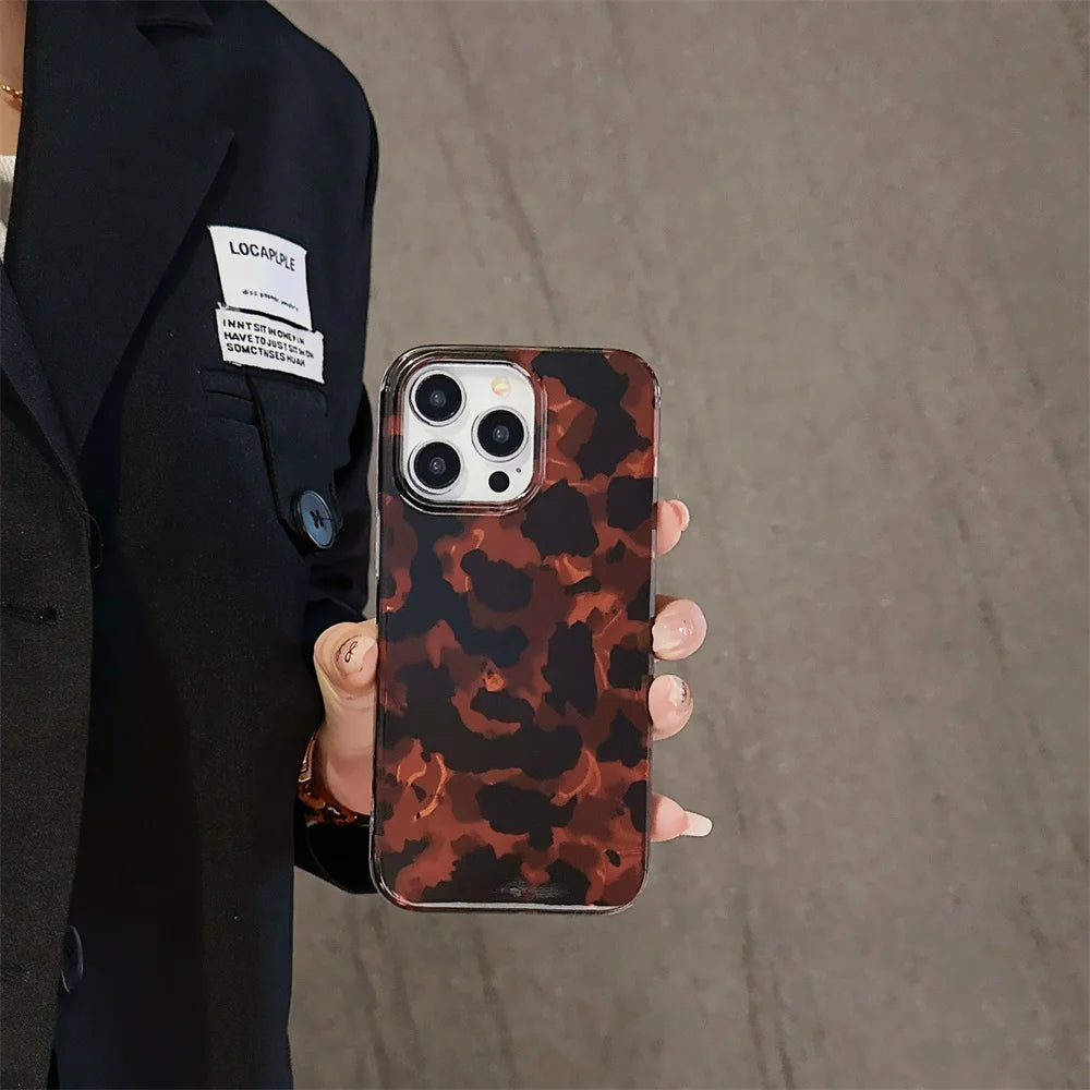 Vintage Leopard Print Fashion Case For iPhone