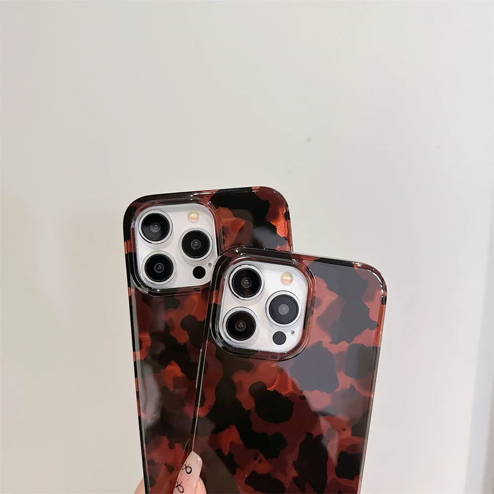Vintage Leopard Print Fashion Case For iPhone