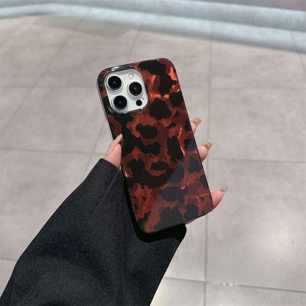 Vintage Leopard Print Fashion Case For iPhone