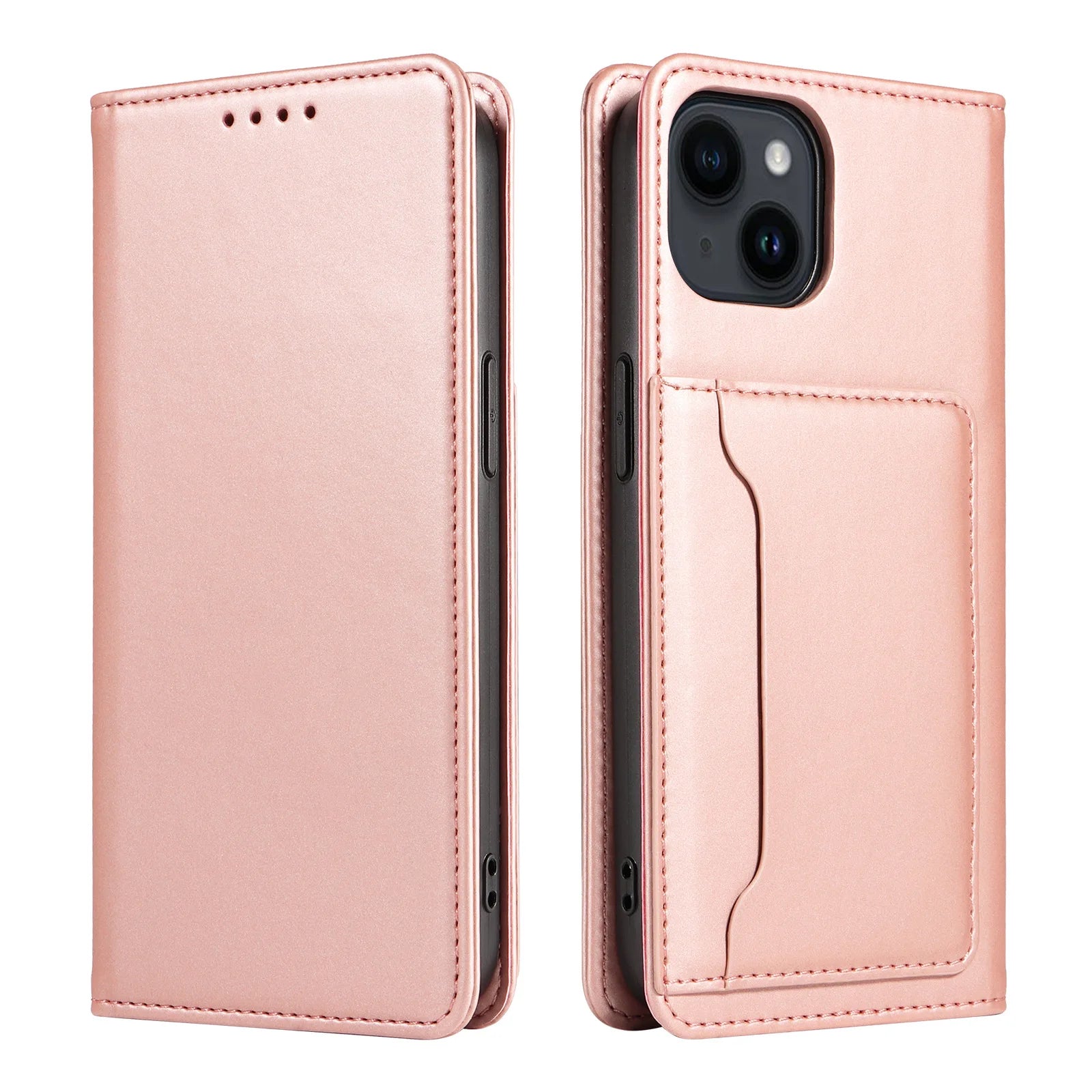 Luxury Leather Magnetic  Card Slots Flip Wallet Case For iPhone