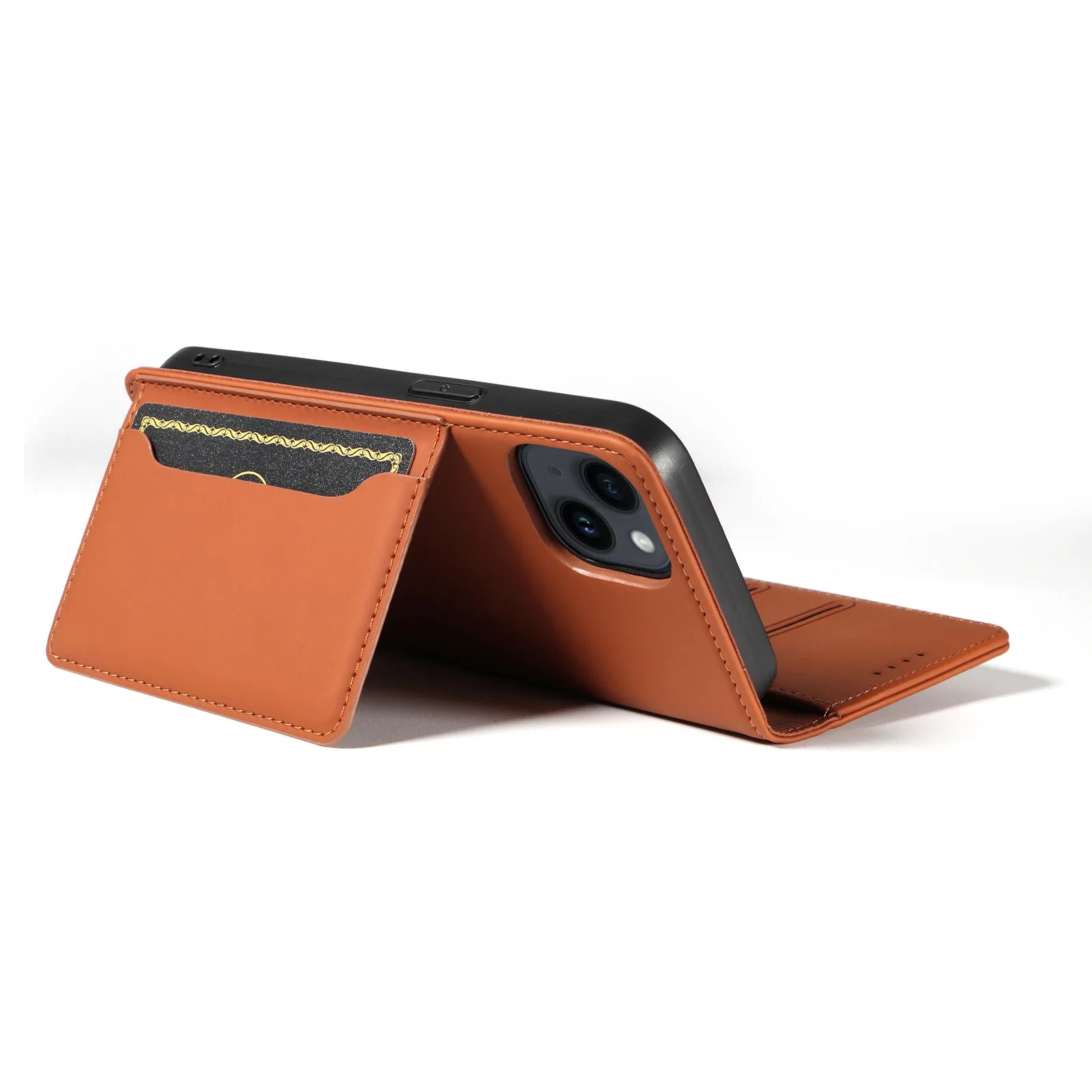 Luxury Leather Magnetic  Card Slots Flip Wallet Case For iPhone