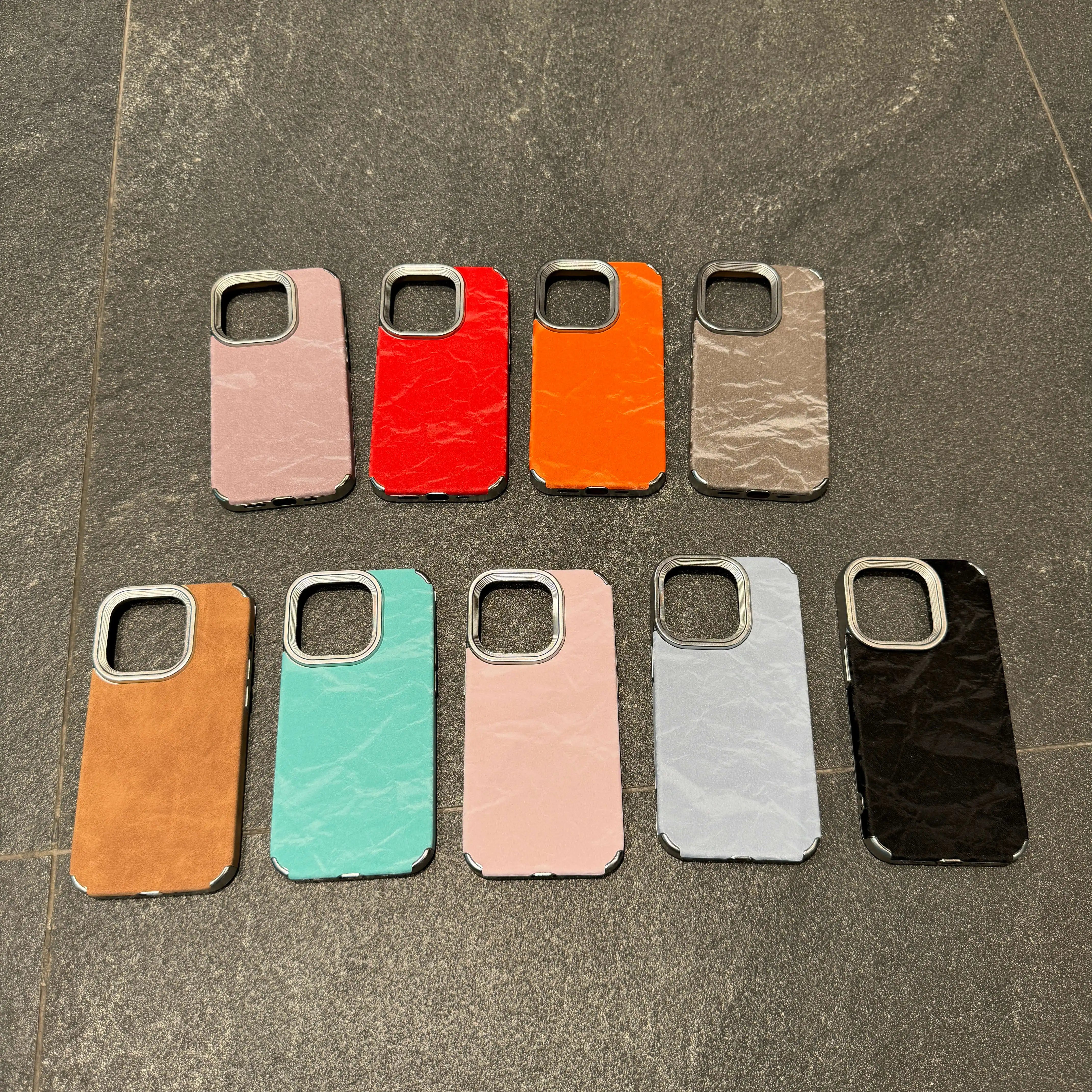 Velvet Snowy Mountain Pattern Shockproof Plating Anti-fall Case For iPhone