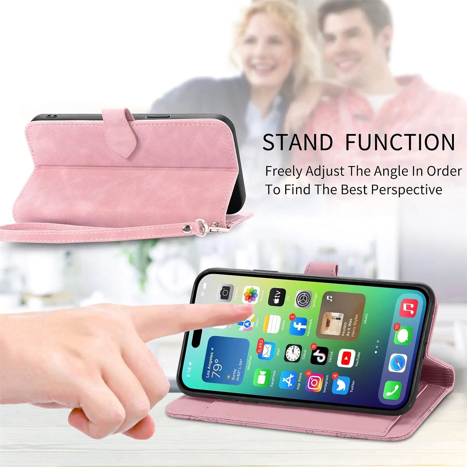 Flip Multi Card Slot Zipper Wallet  Leather Case For iPhone