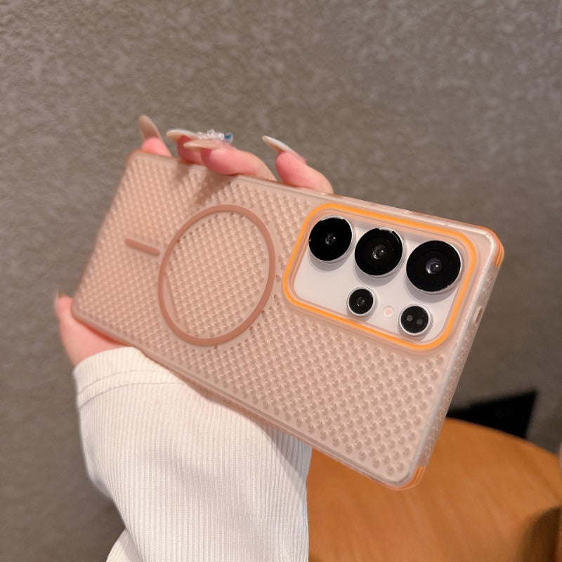 Mesh heat dissipation Magsafe magnetic case for Samsung