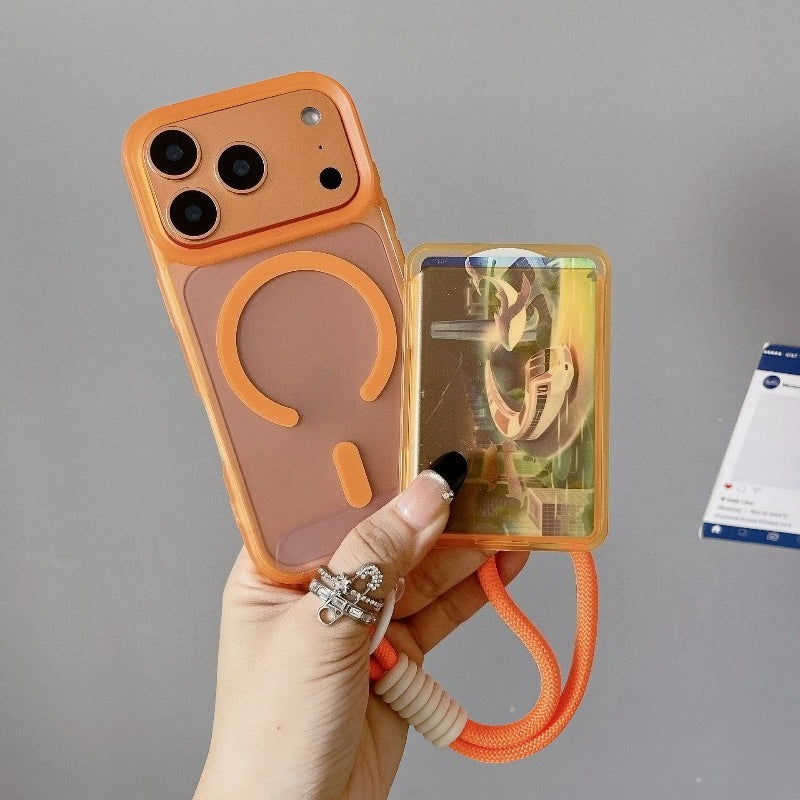 Lanyard Magnetic Card Holder Case for iPhone
