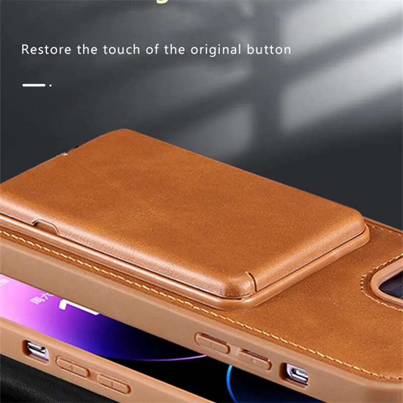 Wallet Card Slot Leather Case for iPhone