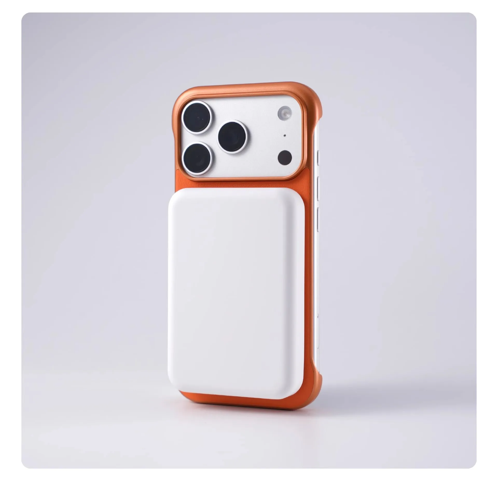 Ultra-thin Borderless magnetic stand leather case for iPhone
