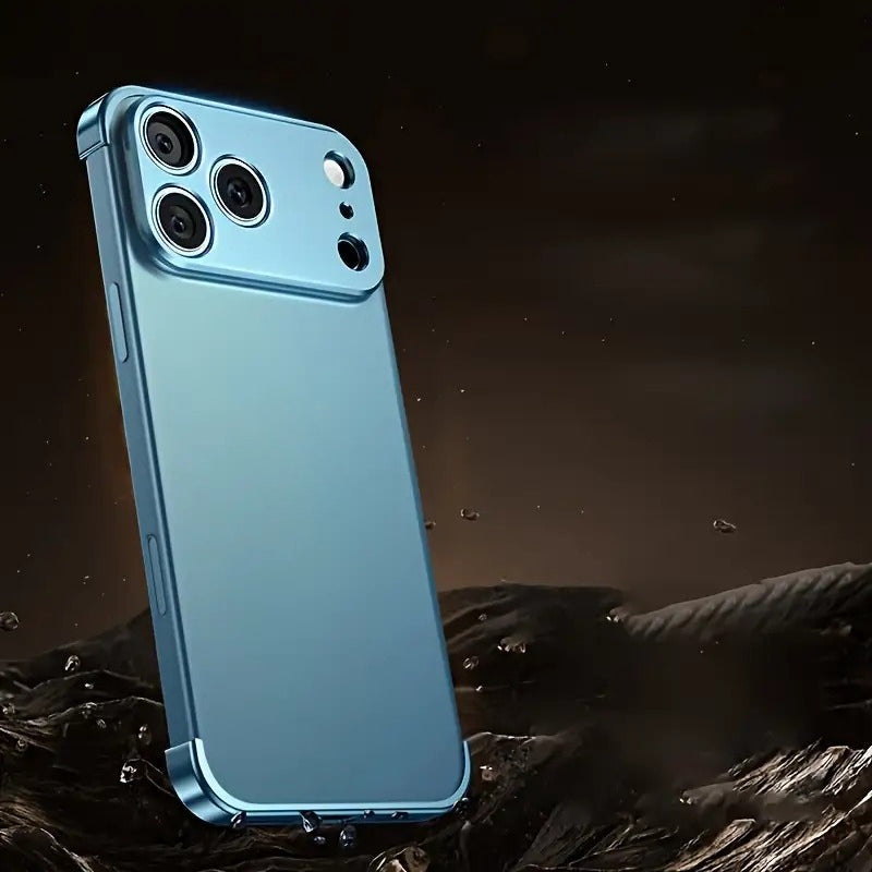 Metal foot frameless anti-fall case For iPhone