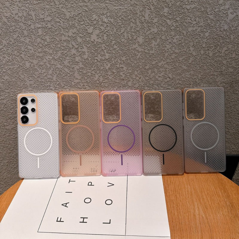 Mesh heat dissipation Magsafe magnetic case for Samsung