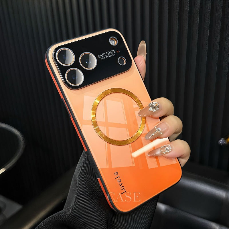 Aurora Gradient Magnetic Glass Case for iPhone