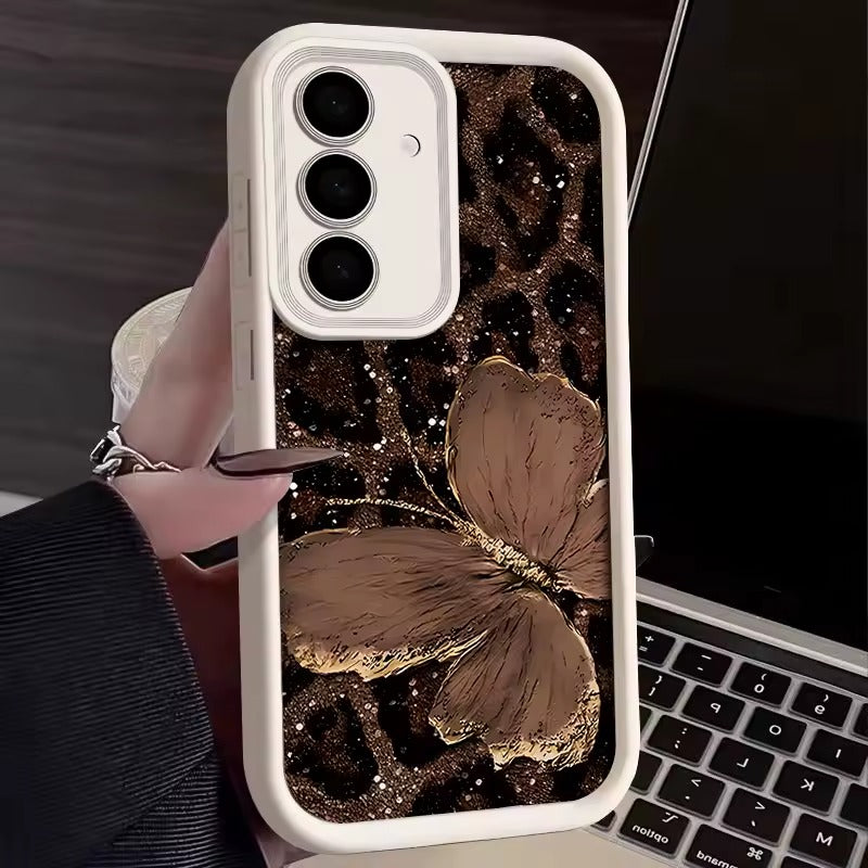 Trendy Favored Leopard Butterfly Case For Samsung