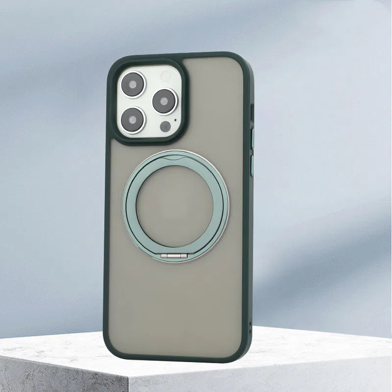 360° Rotating Bracket Magsafe Magnetic Skin Feel Case For iPhone