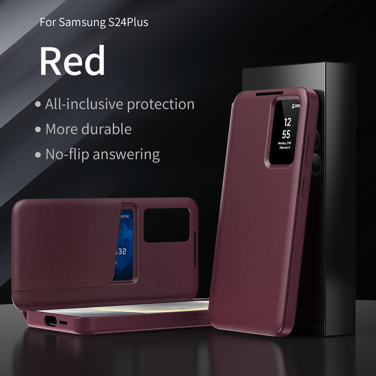 Smart window card insertion case for Samsung