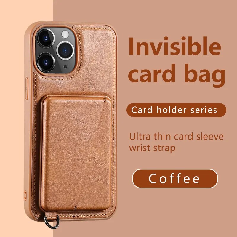Wallet Card Slot Leather Case for iPhone