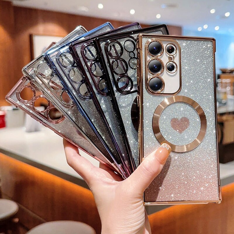 Gradient Glitter Soft Case For Samsung