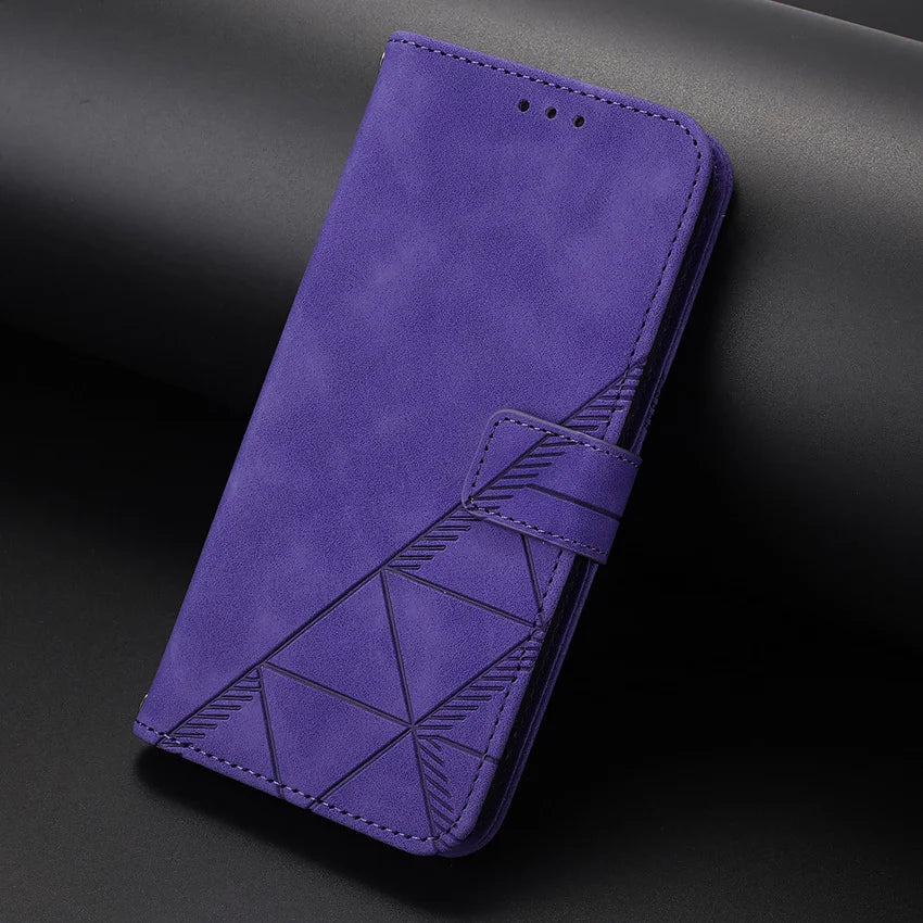 Skin Feel  Leather Flip  Card Slot Wallet Case For iPhone