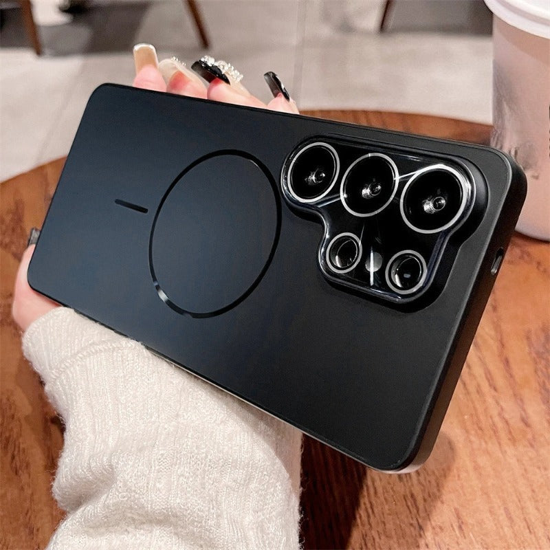Metallic Paint Magnetic Laser Thin Case For Samsung