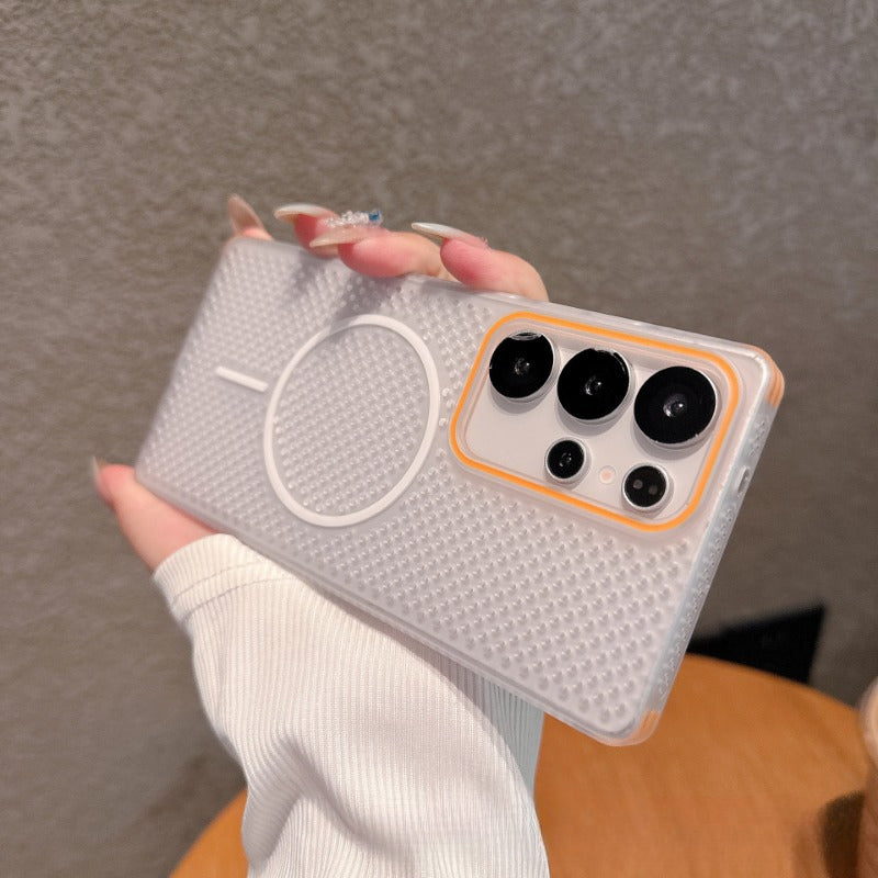 Mesh heat dissipation Magsafe magnetic case for Samsung