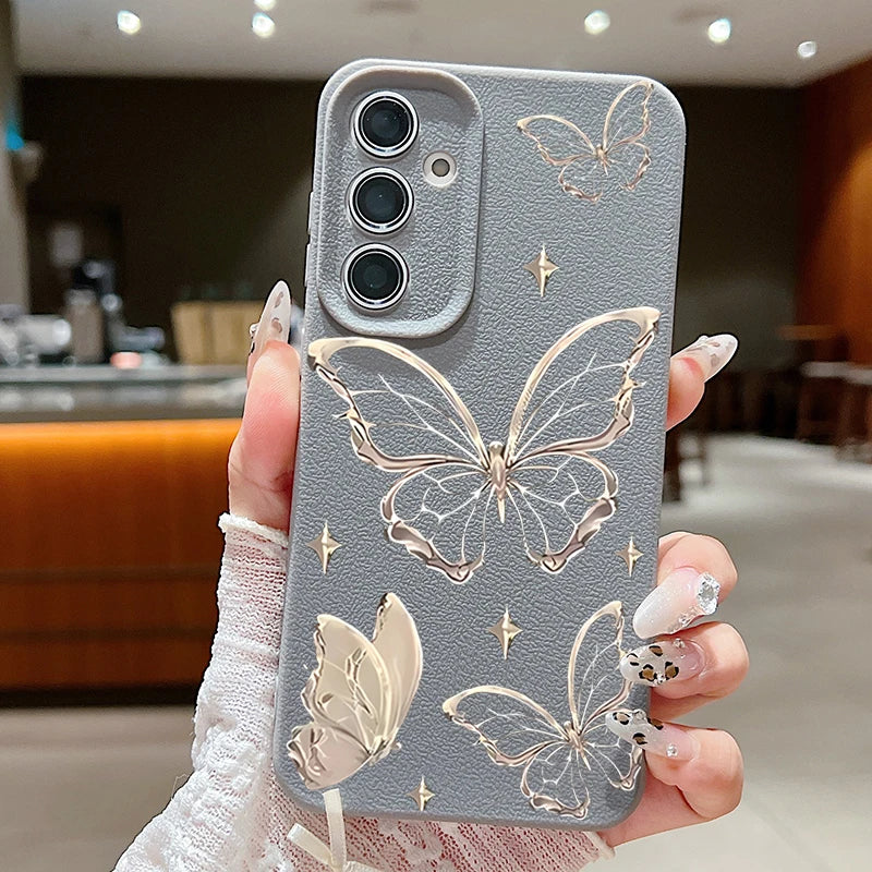 Golden Butterfly Case For Samsung