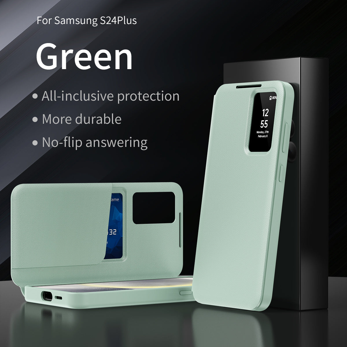 Smart window card insertion case for Samsung