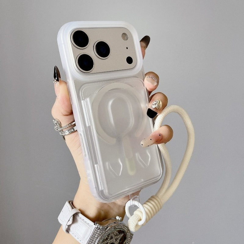 Lanyard Magnetic Card Holder Case for iPhone