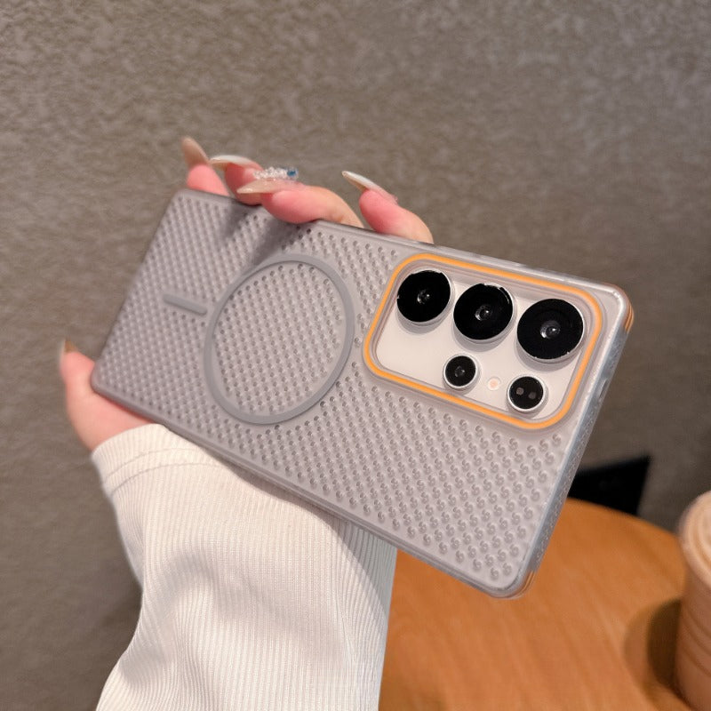 Mesh heat dissipation Magsafe magnetic case for Samsung