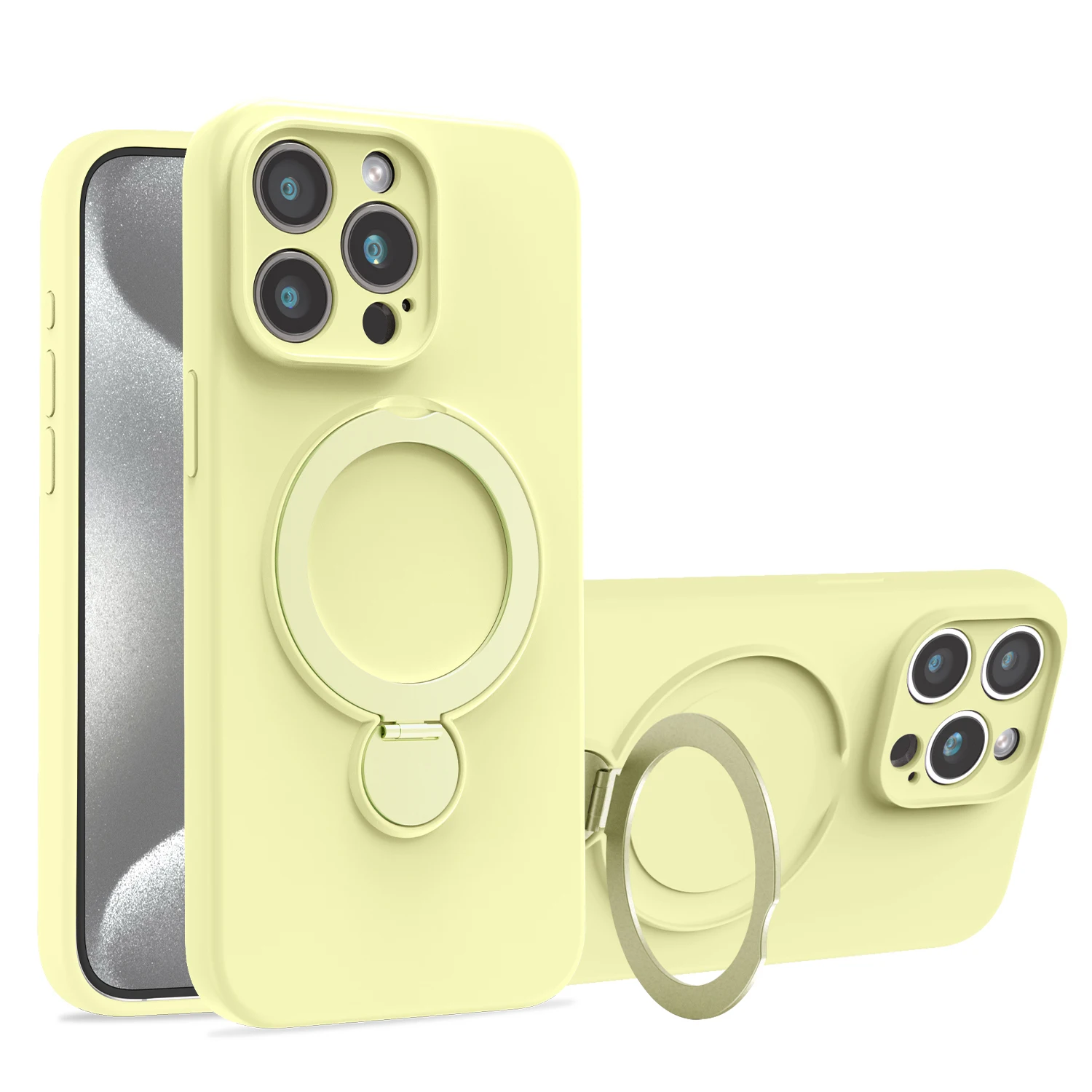 Liquid Silicone Magsafe Wireless Charging Invisible Holder  Case For iPhone