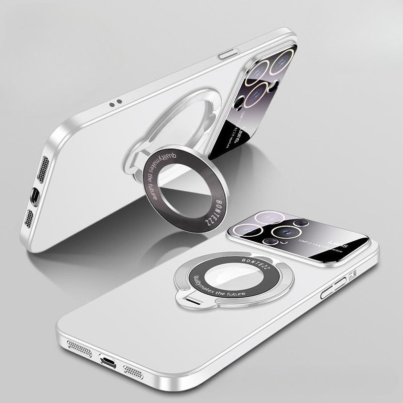 ultra-thin Logo-exposed magnetic invisible stand case for iPhone