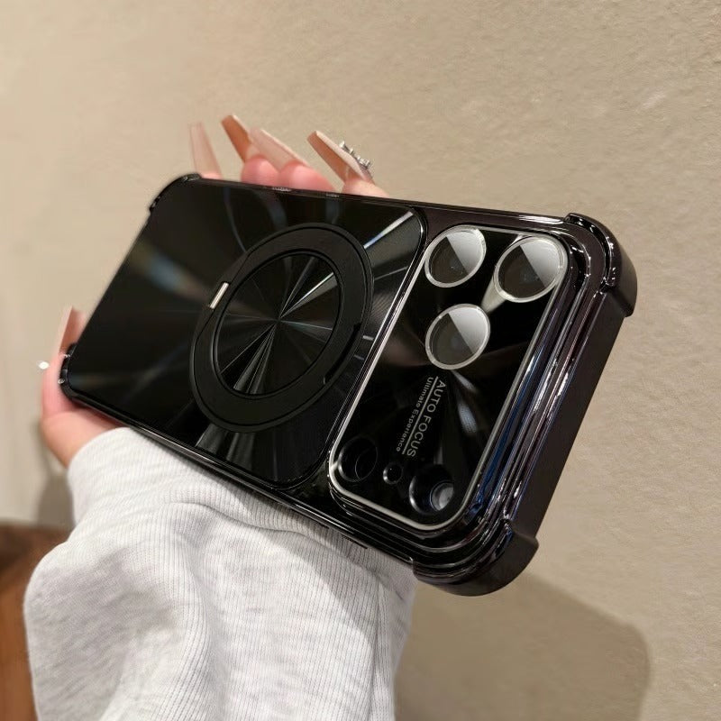 360-Degree Metal Kickstand Shockproof Case for iPhone