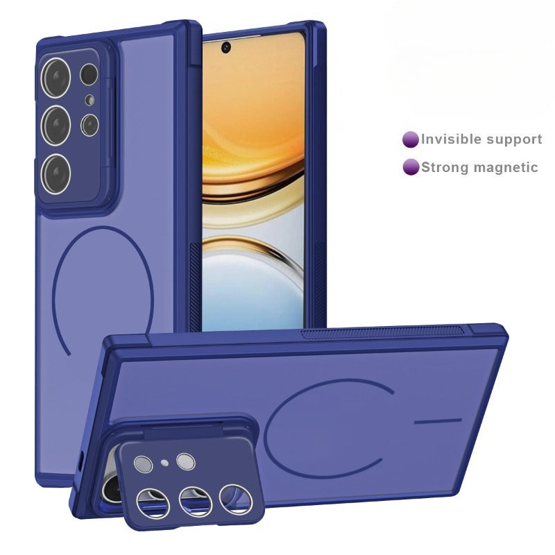 With Lens Stand Iridescent Magnetic Case for Samsung