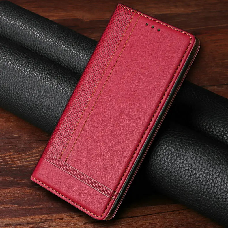 Magnetic Leather Flip Wallet Case for Samsung