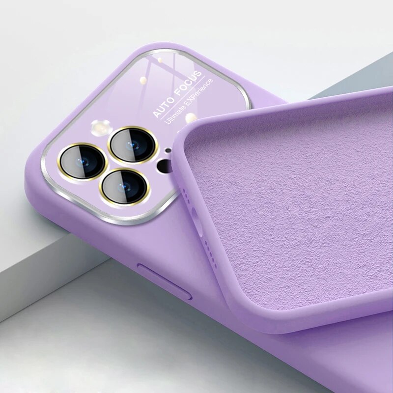 Square Liquid Silicone Case for iPhone