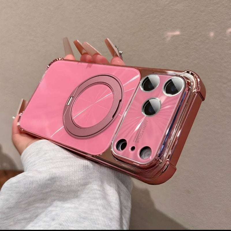 360-Degree Metal Kickstand Shockproof Case for iPhone