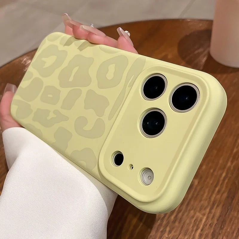 Leopard Pattern Liquid Silicone Case for iPhone