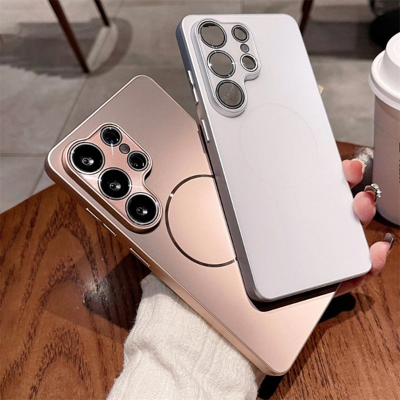 Metallic Paint Magnetic Laser Thin Case For Samsung