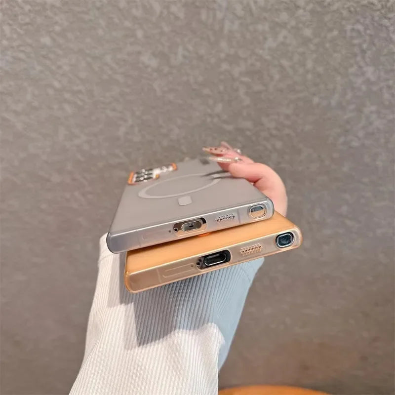 Magsafe Magnetic Matte Double Color Slim Hard Case for Samsung