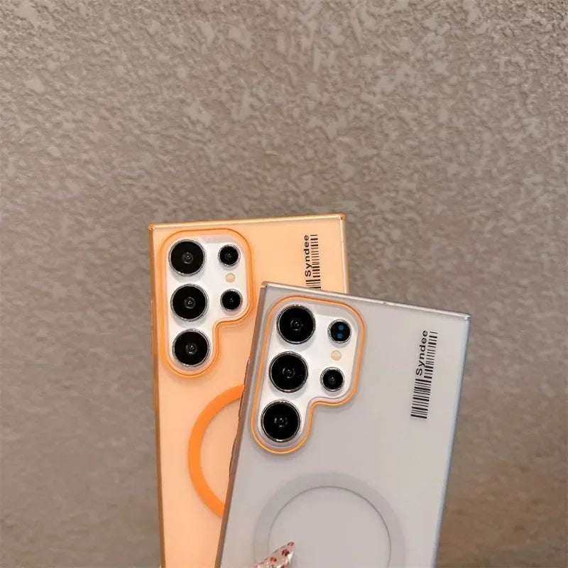 Magsafe Magnetic Matte Double Color Slim Hard Case for Samsung