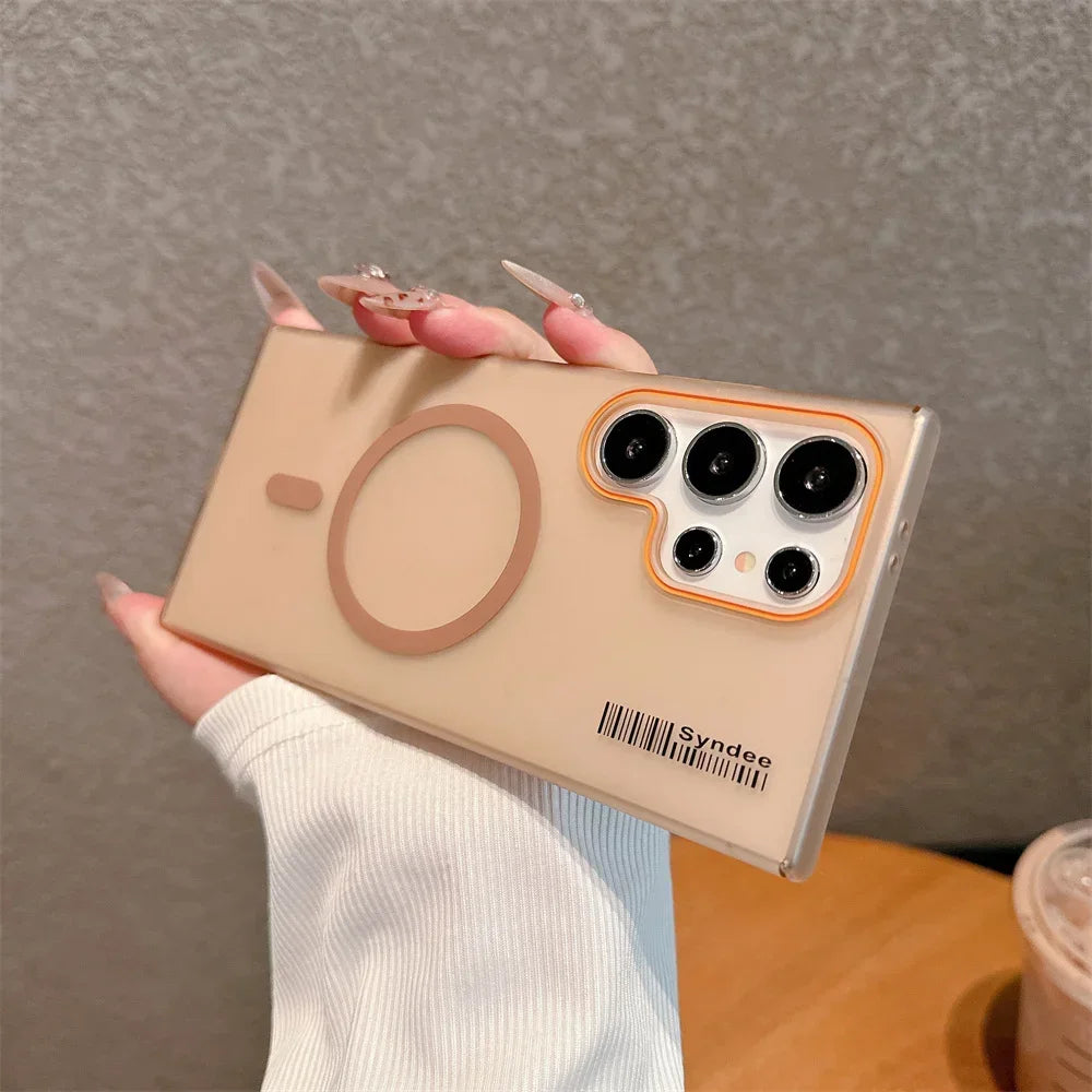 Magsafe Magnetic Matte Double Color Slim Hard Case for Samsung