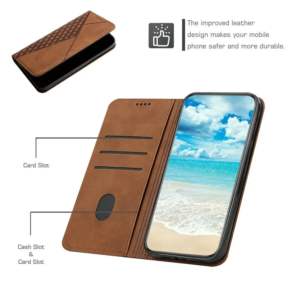 Luxury Case Leather  Flip wallet Cover For iPhone